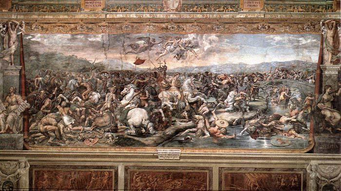 RAFFAELLO Sanzio The Battle at Pons Milvius china oil painting image